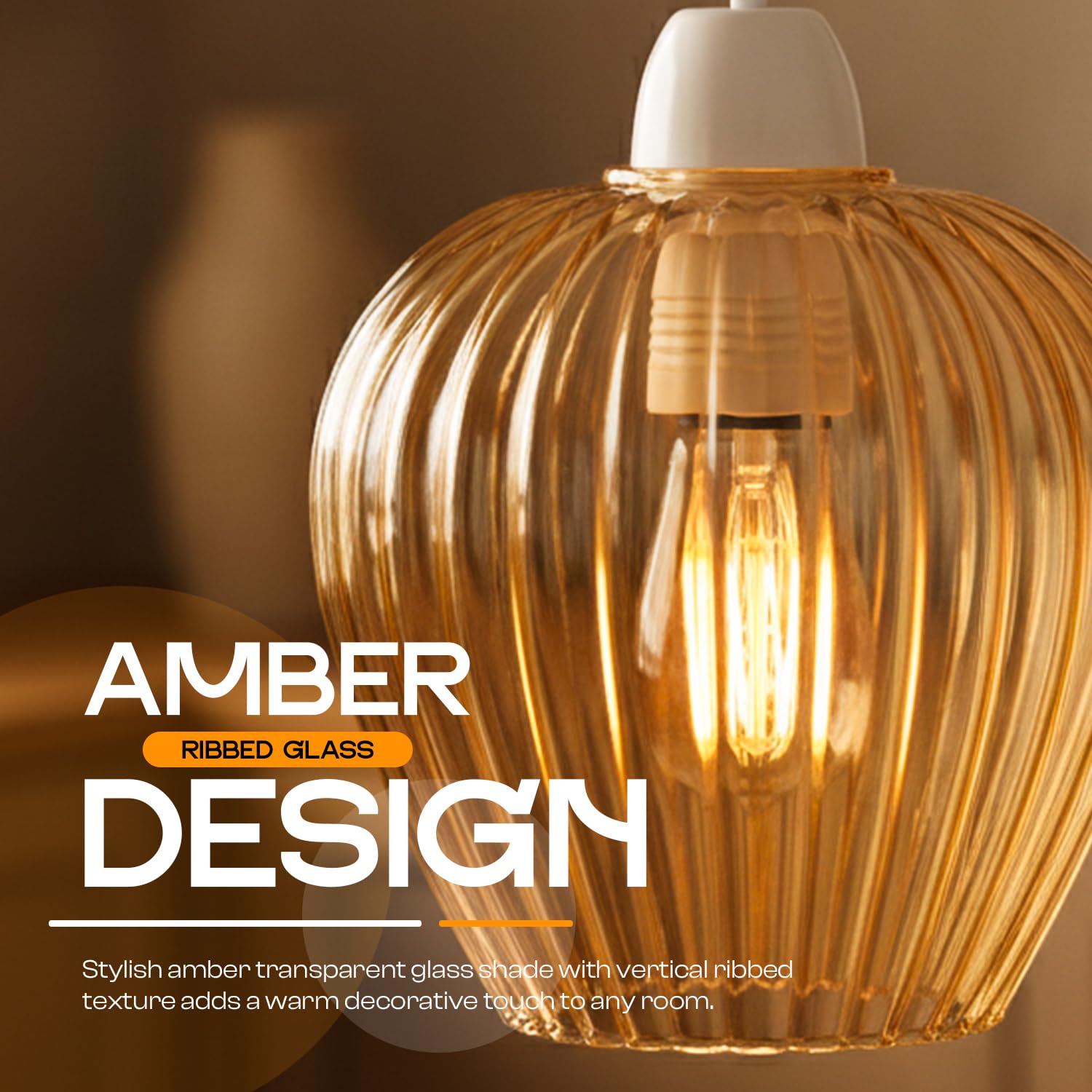 ceiling ribbed light shade