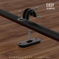 20mm Black Saddle Clamp Conduit Pipe Lighting Clip ~6289