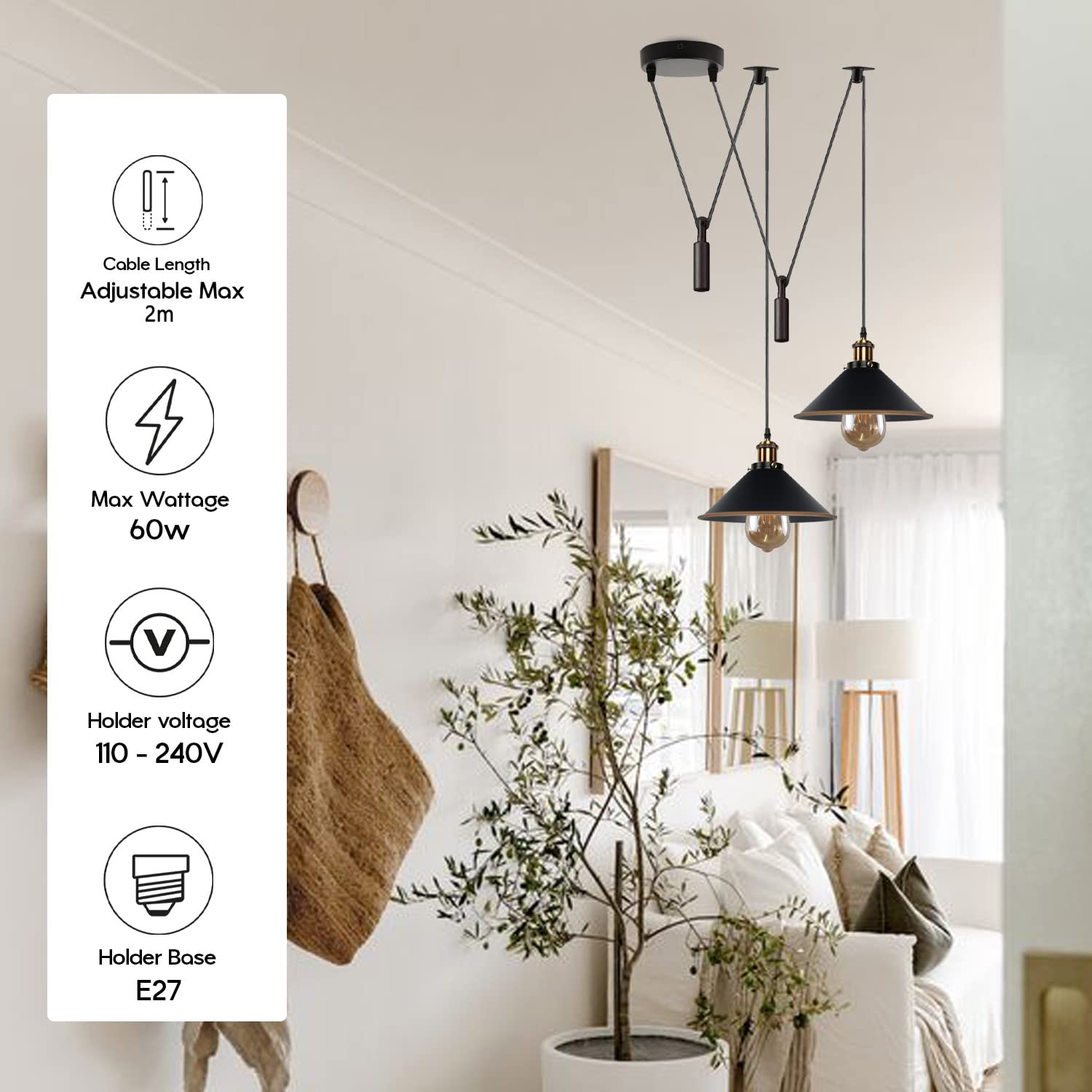 hanging height bulb vintage