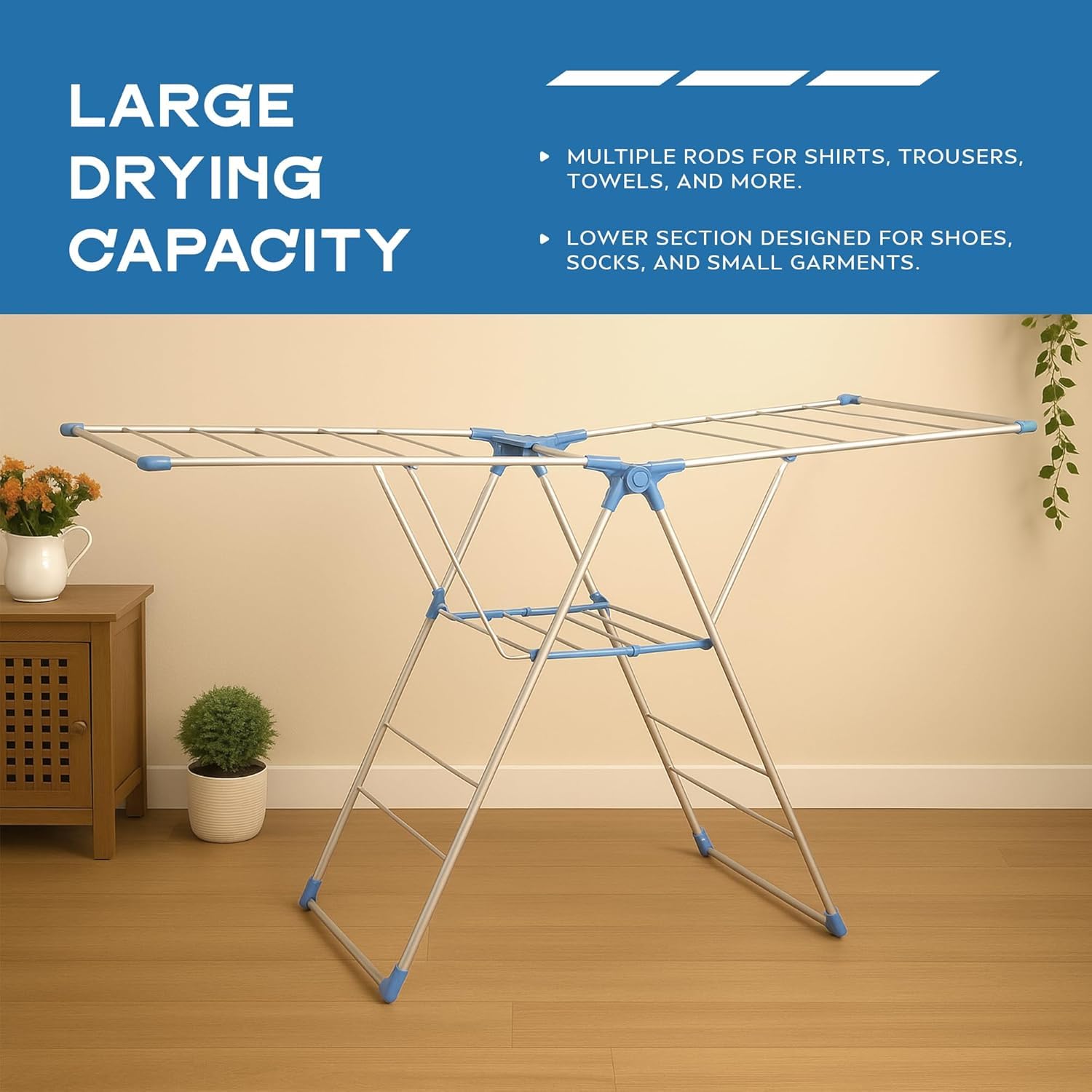 clothes 2 airer tier durable