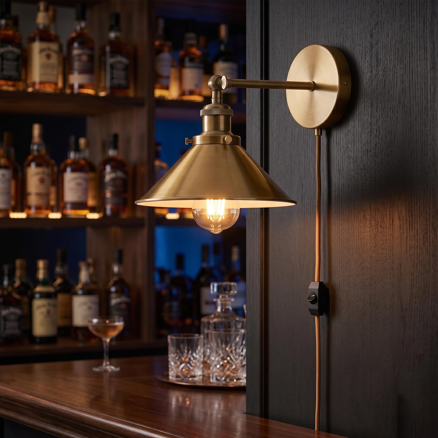 in wall industrial lamp bedroo