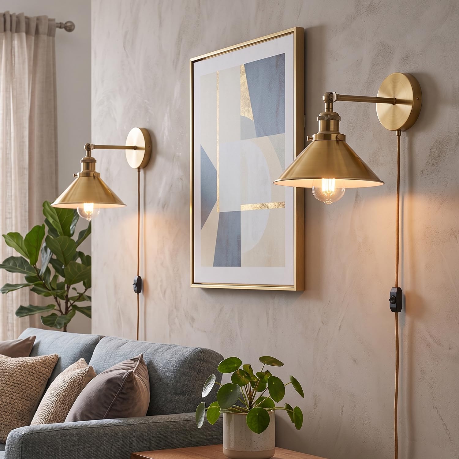 in wall industrial lamp bedroo