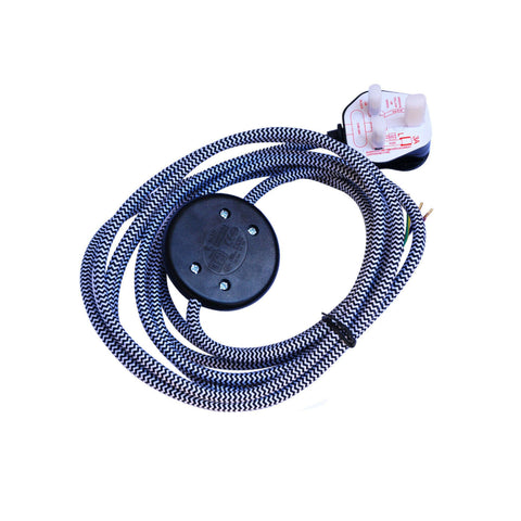 4M Fabric Flex Plug-In Pendant Light Set on/off Foot Switch~6041