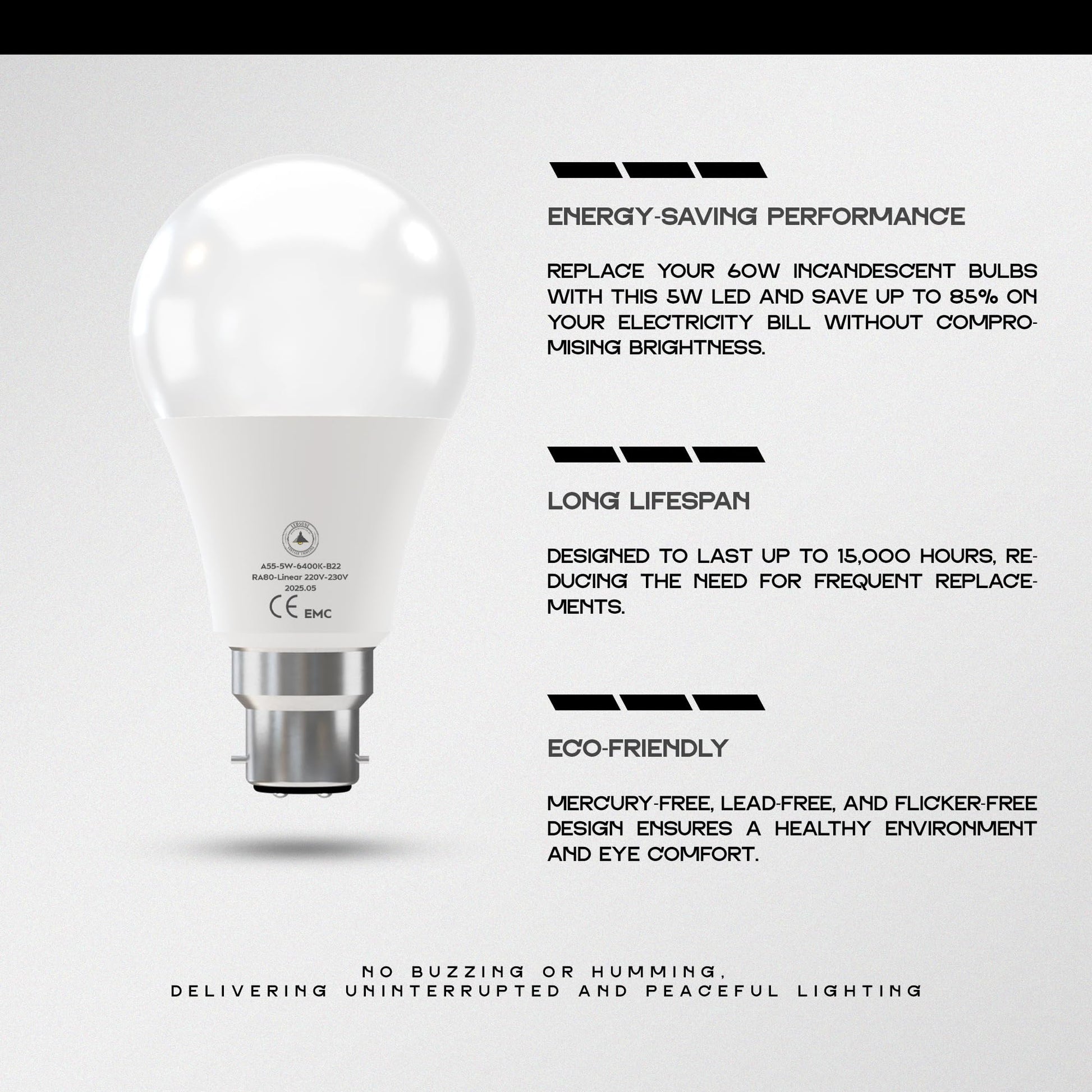 B22 bayonet cap LED bulb