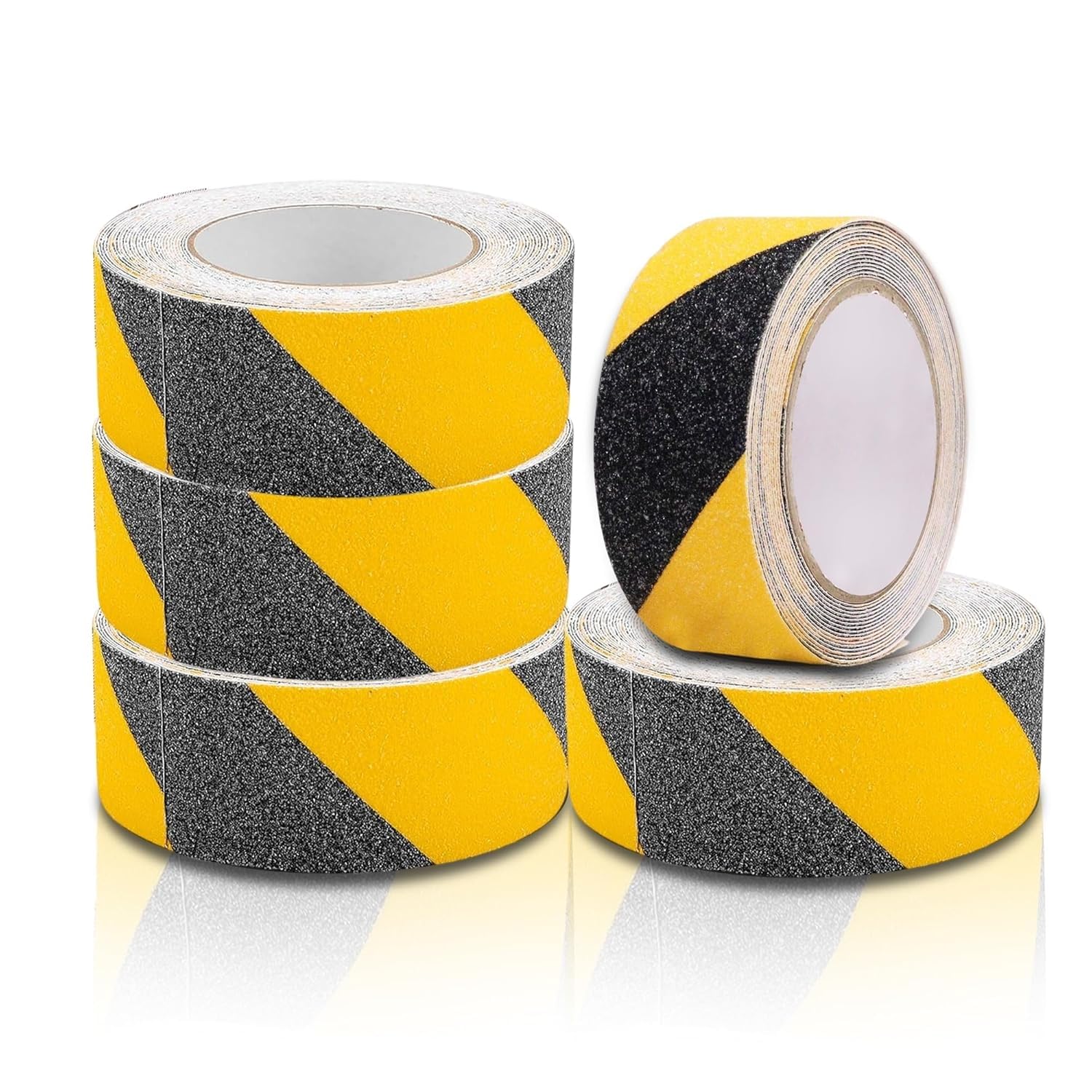 High visibility black yellow safety tape  Anti skid tape for ladders and steps