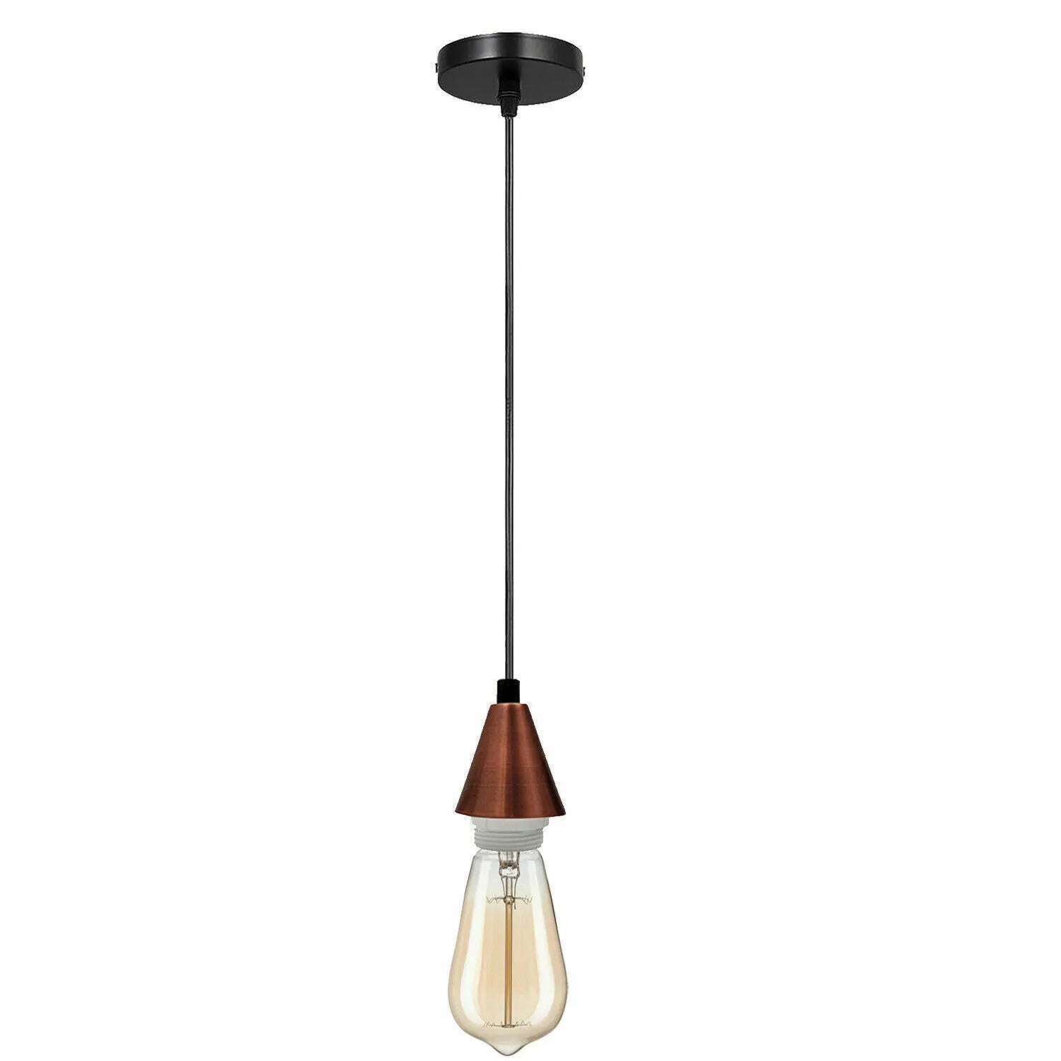 pendant holder with a copper ceiling rose