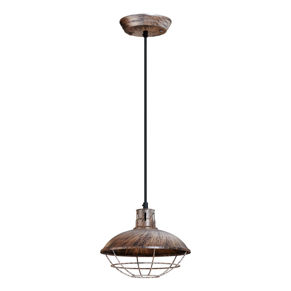 Vintage nautische industriële plafondlamp hanglamp ~ 5958  – Geborsteld koper / Nee