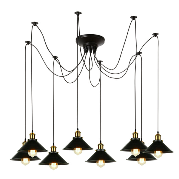 Multi Fleming Spider Pendant Light Black ~6165 – 8 Drop