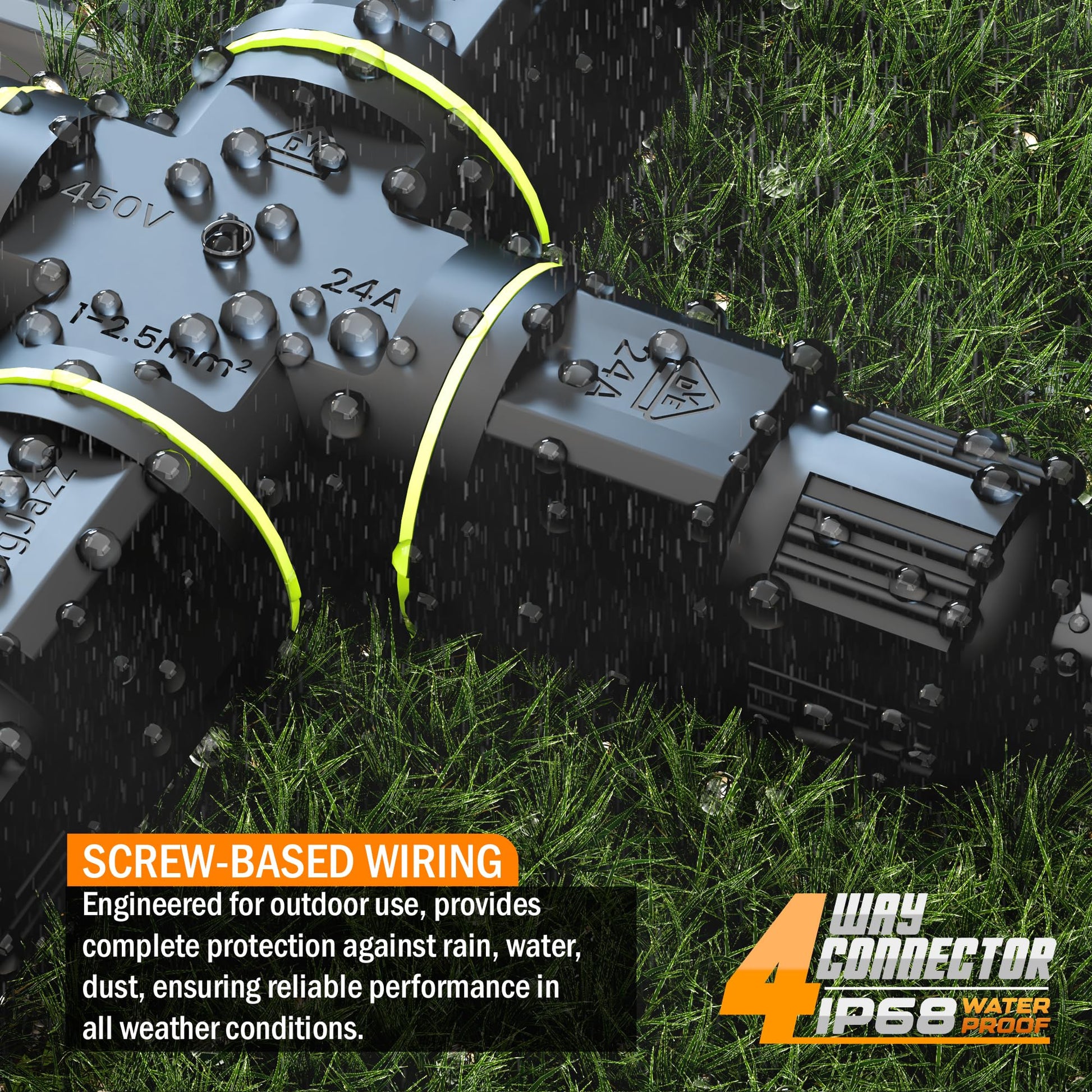 waterproof 3-pin screw electri