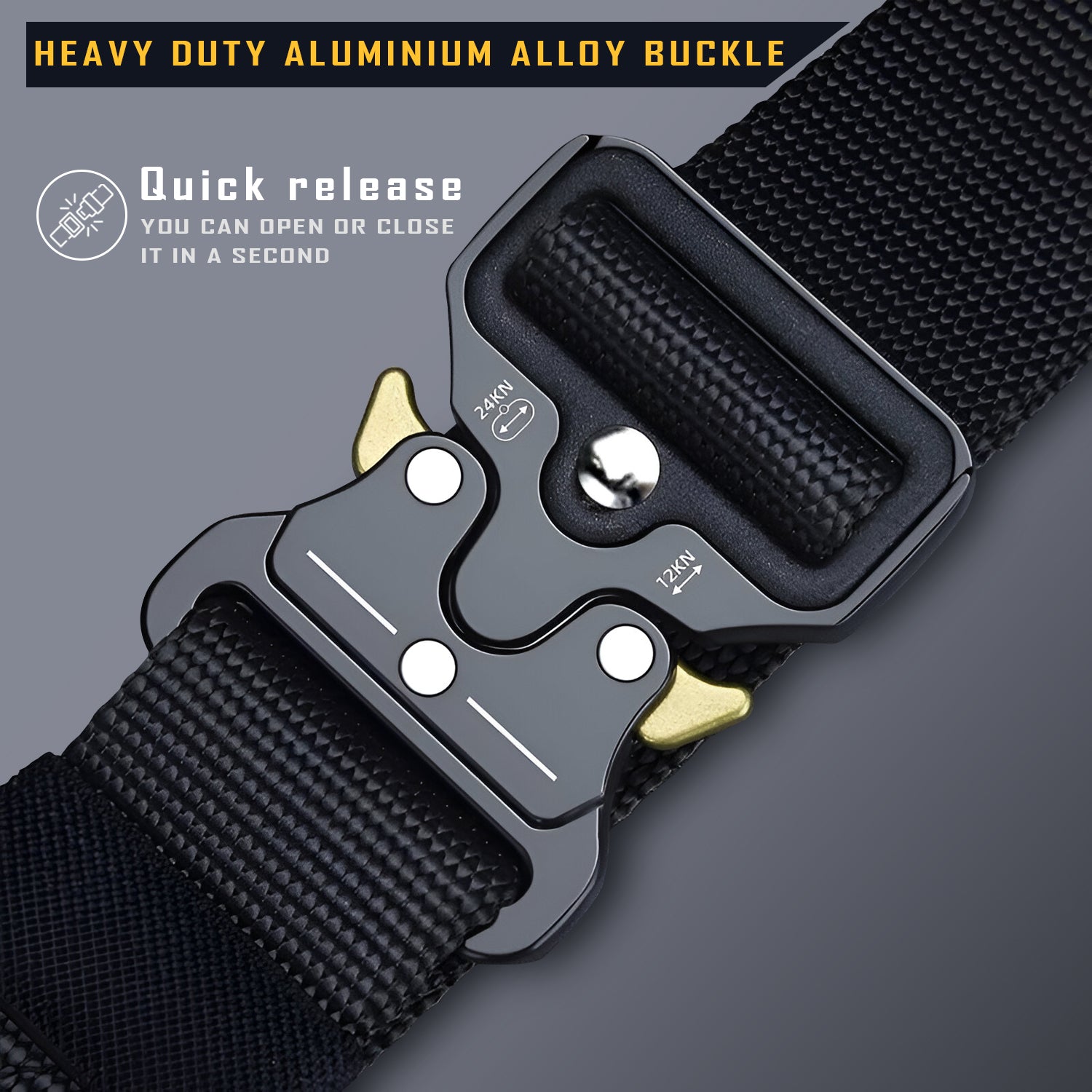 Fabric Trim Men's Adjustable Belt