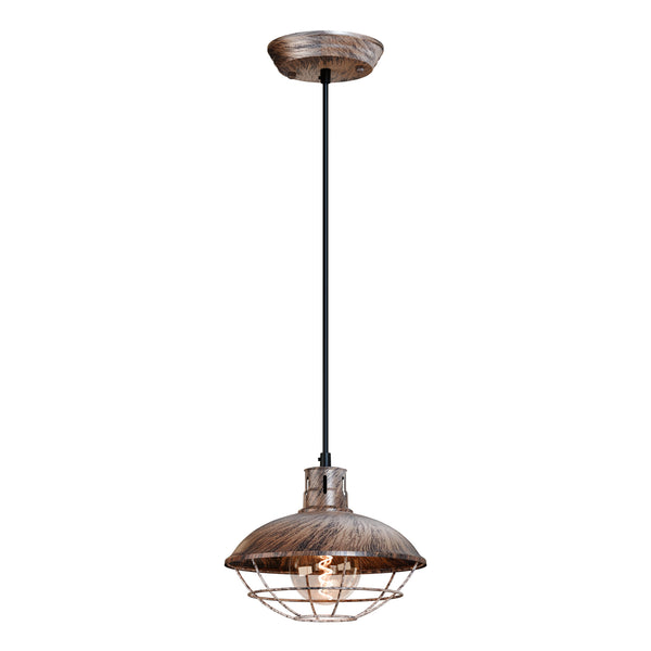 Vintage nautische industriële plafondlamp hanglamp ~ 5958  – Geborsteld koper / Ja