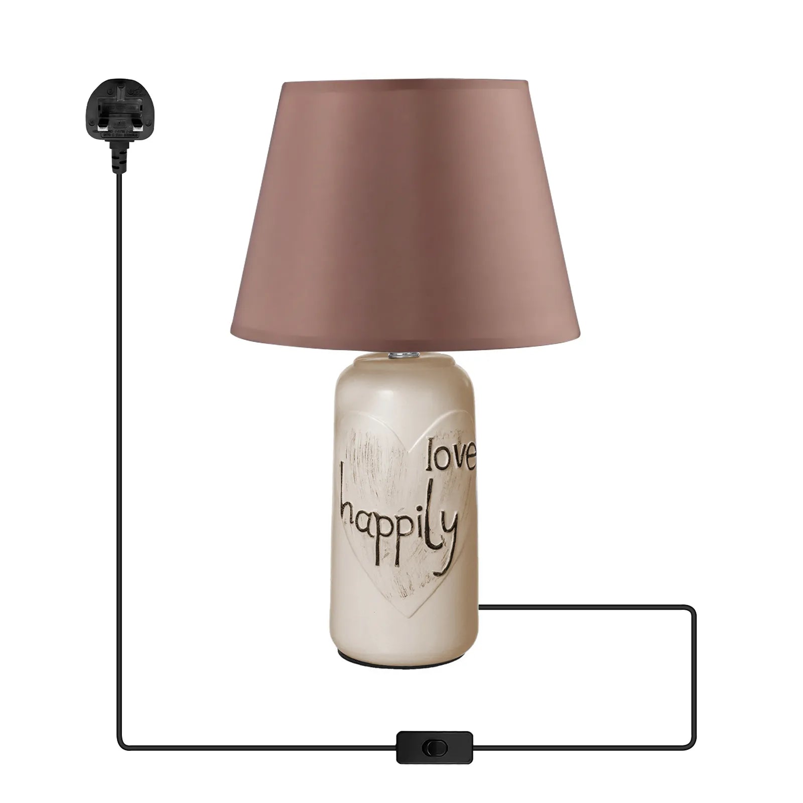 Ceramic Base Fabric Lampshade Table Lamp 