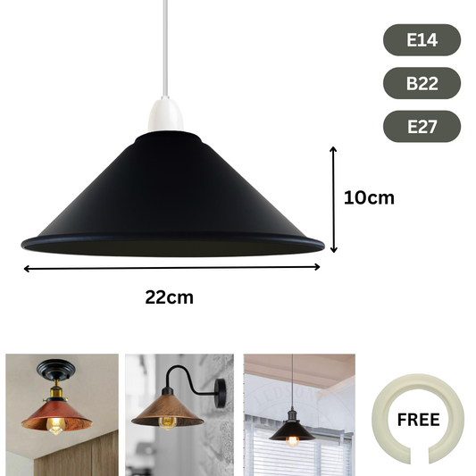 Vintage Metal Cone shaped Pendant light Lamp Shade