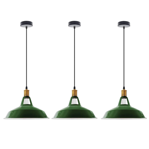 3-Pack Retro Industrial Style Metal Pendant Ceiling Lights ~6268