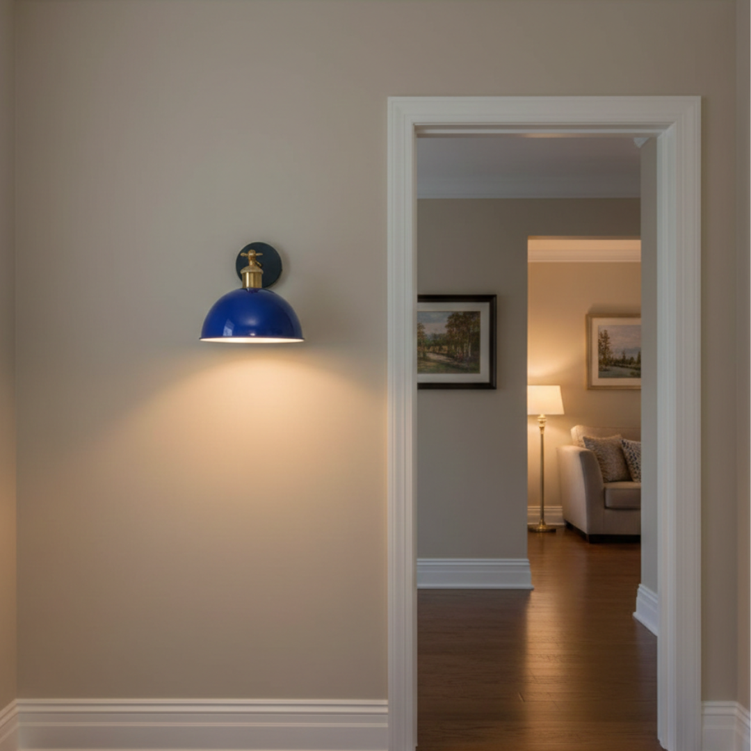 Interior wall lighting fixture for hallways