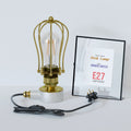 Tafellampset met dimmer, Steampunk-lamp (buis) - 5651