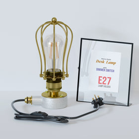 Tafellampset met dimmer, Steampunk-lamp (buis) - 5651