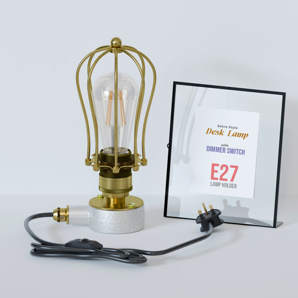 Tafellampset met dimmer, Steampunk-lamp (buis) - 5651 – JA