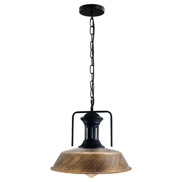 Easy Fit E27 Metal Chain Pendant Light Fixture Dimmable ~6786 – Brushed Copper / Yes