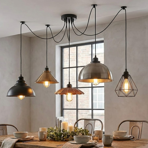 5 Light Octopus Pendant Light Spider Lamp ~6580