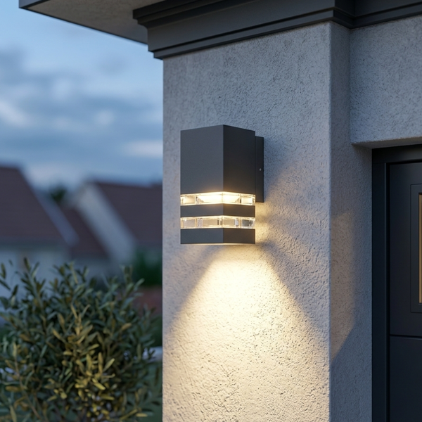 Platte kop tuin buiten wandlamp enkele lamp~4965