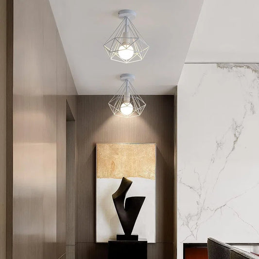 Glans Plafonnier Suspension corde chanvre Rétro Lampe pour Restaurant