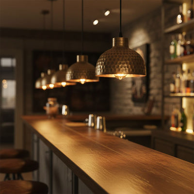 Metal Pendant Light Copper E27 Adjustable ~6632