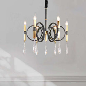 Kroonluchters 6-lichts keukeneiland kaars gouden lamp ~4618