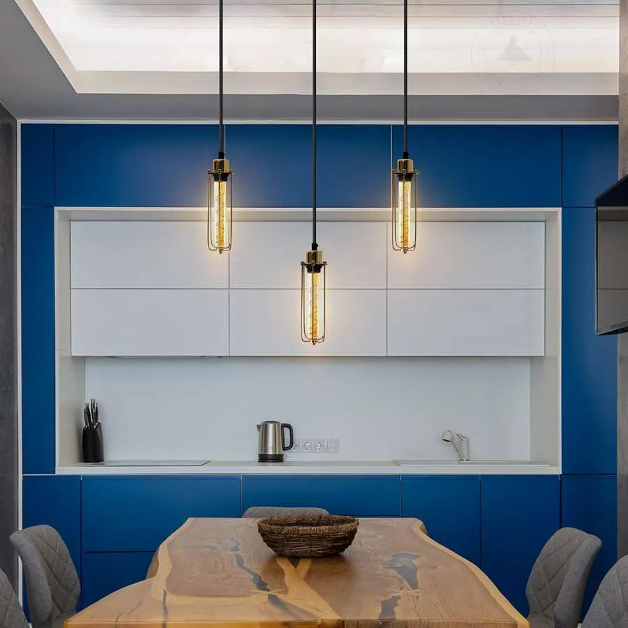 metal wire cage pendant light