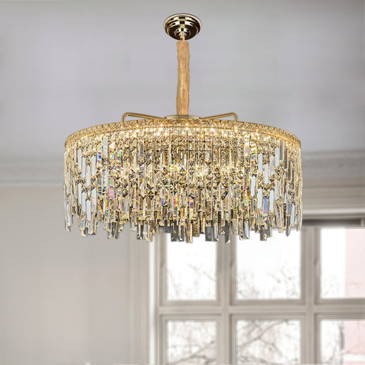 Plafondgemonteerde moderne gouden kristallen kroonluchter~4804