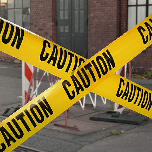 Doorzichtige, bedrukte gele waarschuwingstape met waarschuwingstape voor gevaren, niet-klevende tape~5192