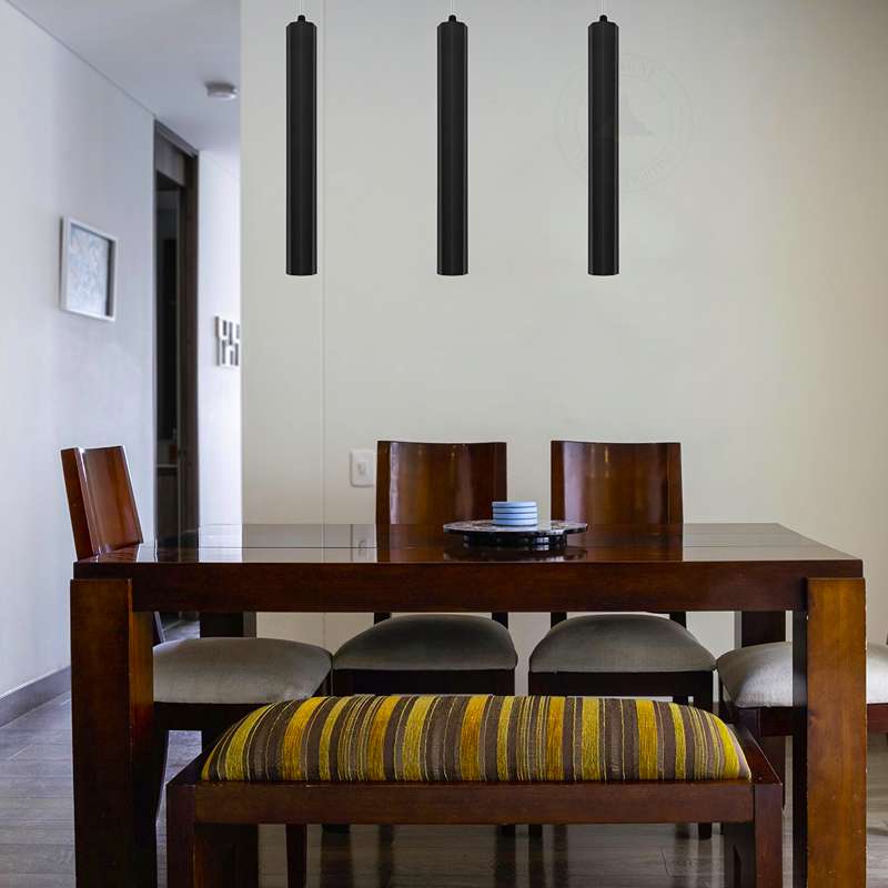 Modern Long Tube Aluminum Ceiling Pendant Cylindrical LED Light-App 4