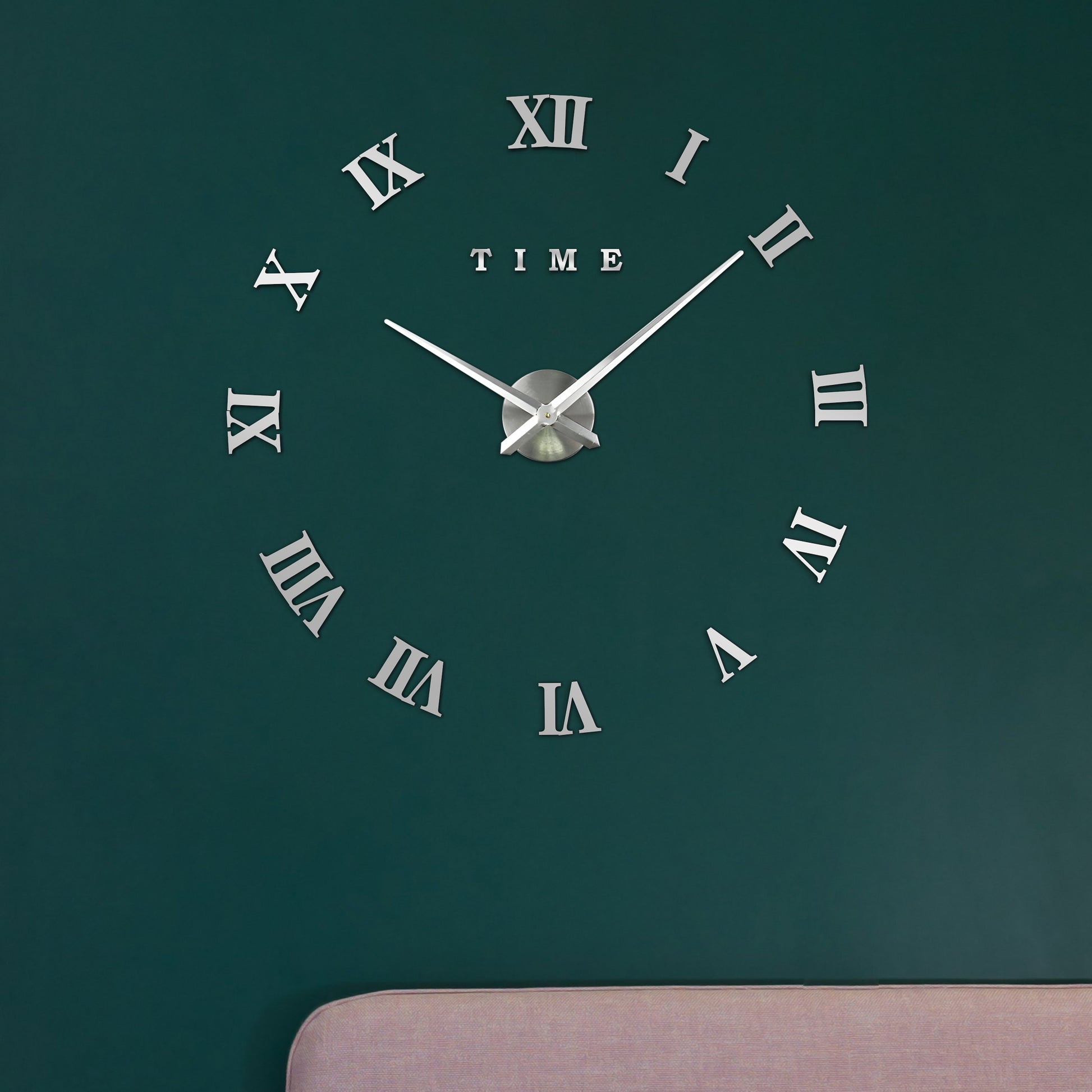 personalized wall clocks  silver