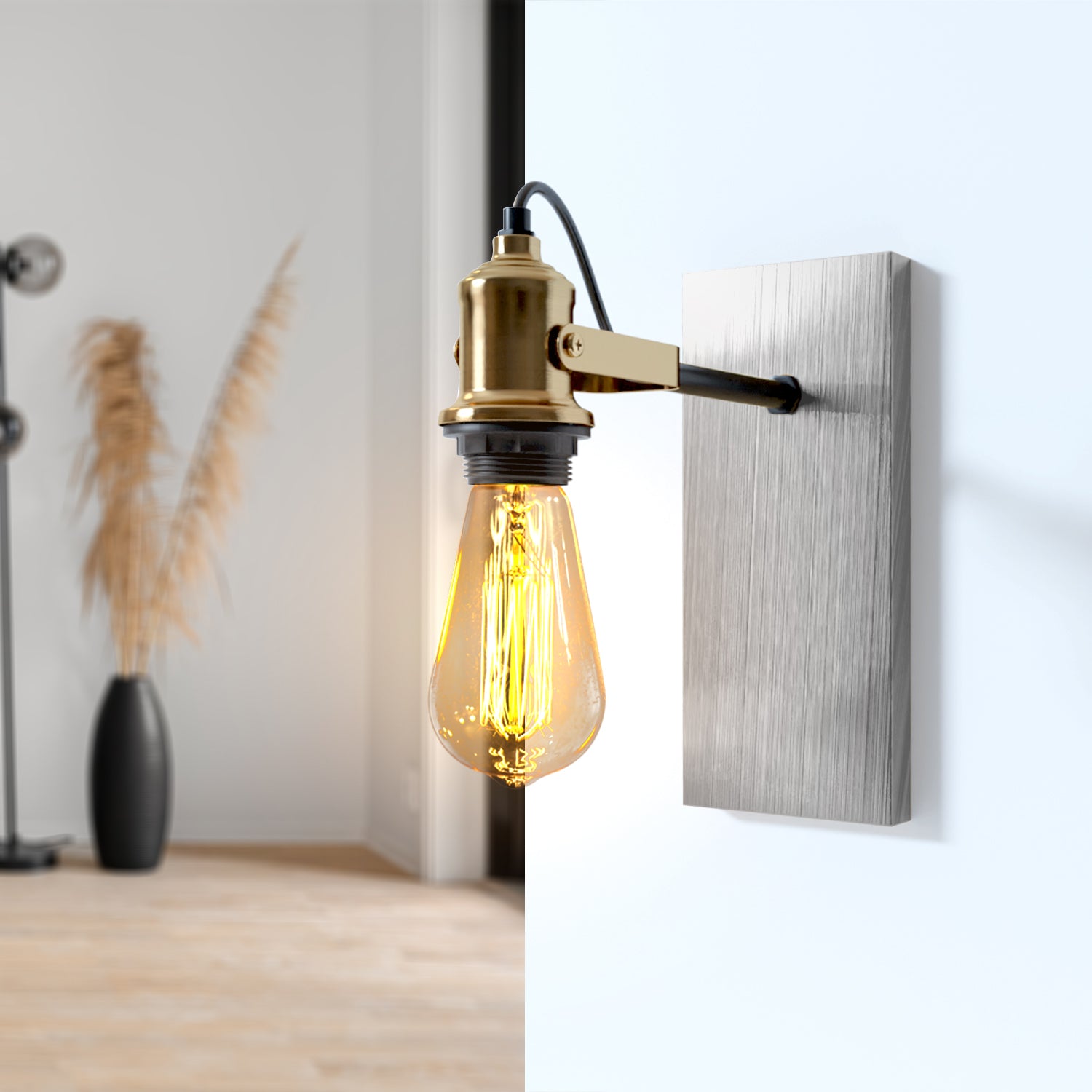 Ceiling rose plate for single outlet vintage pendant light