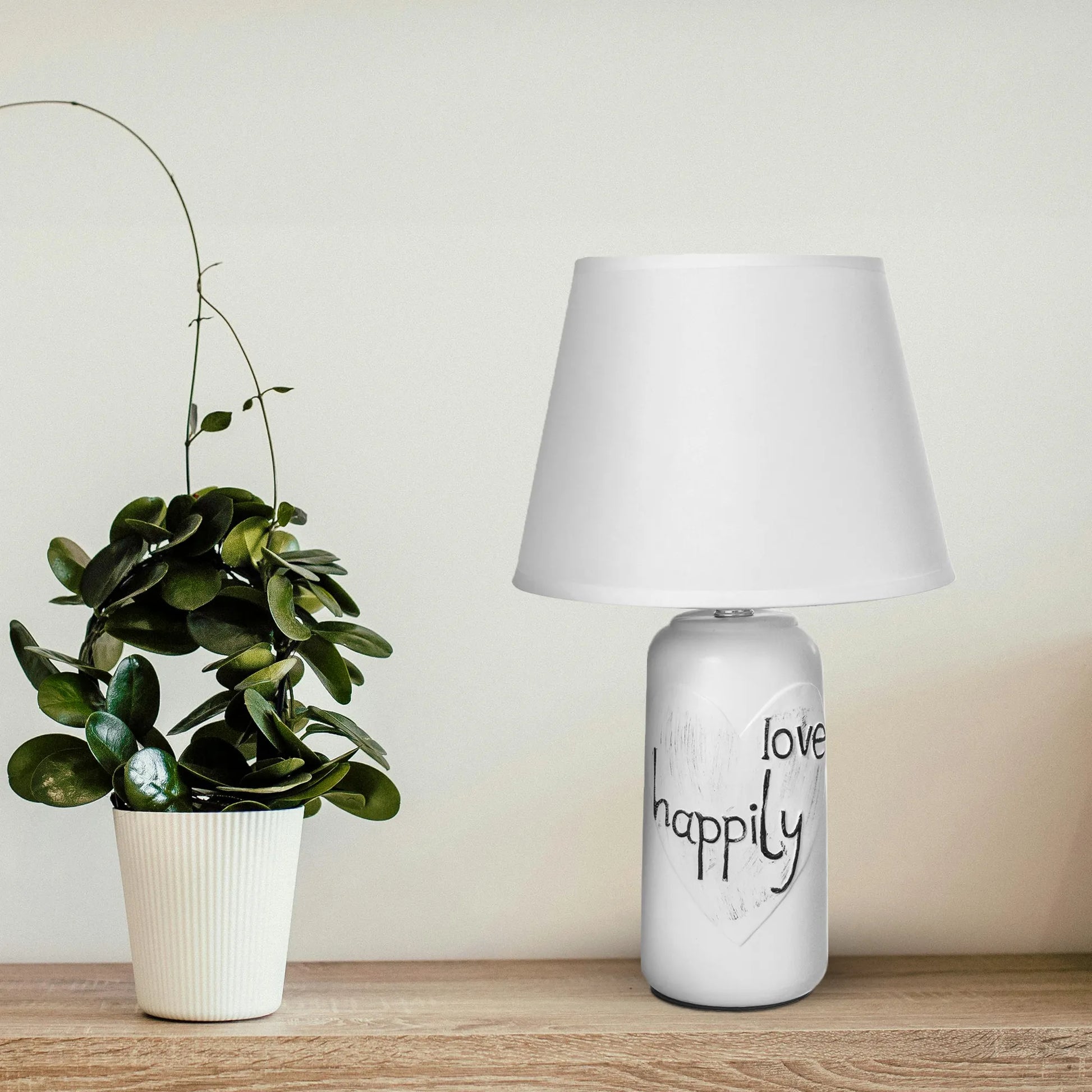 Modern white ceramic table lamp 