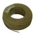 1M/5M/10M 3-aderige gedraaide elektrische kabel, bekleed met legergroene stof, 0,75 mm~3052
