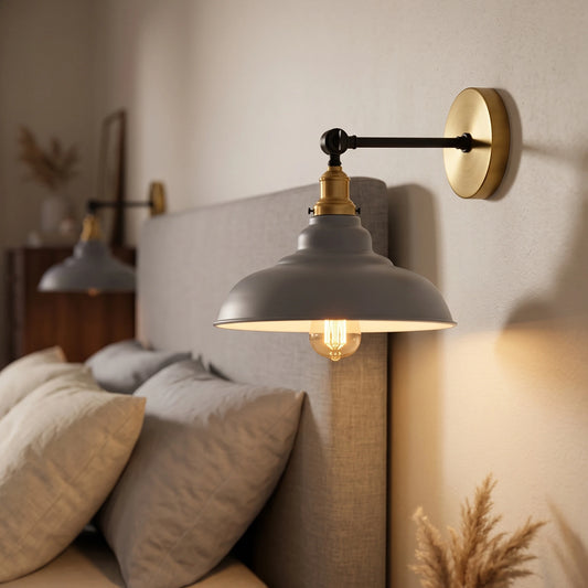 Verstelbare vintage wandlamp in industriële stijl ~3464
