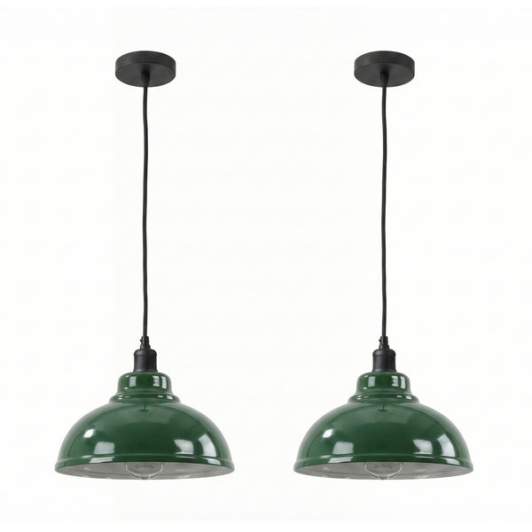 2 Set Pendant Light Metal ~6527 – Green