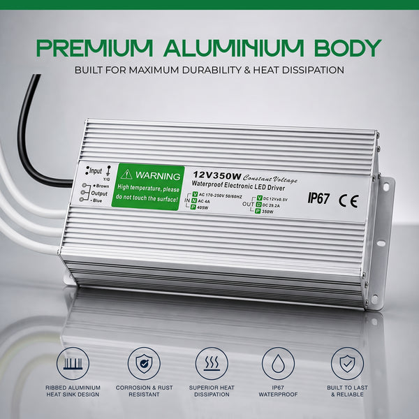 IP67 DC 12V waterdichte LED-driver LED-voeding Ledsone-transformator ~ 4490 – 350W