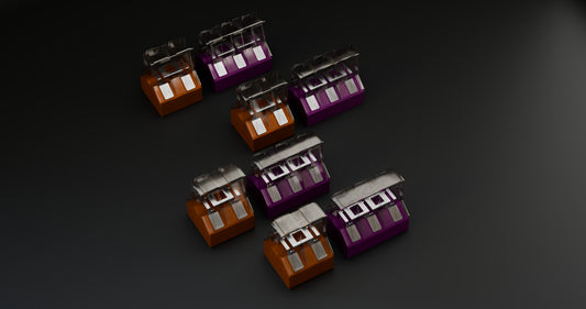 Collection of compact lever-operated electrical wire connectors and terminal blocks for quick cable splicing.