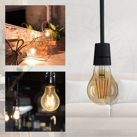 style smart bulb / for B22 LED filament bulb, A60 4W warm white, single vintage bayonet bulb, non-dimmable energy saving LED, decorative globe light