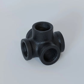 5-weg ¾ inch BSP-buigbaar gietijzer zwart geverfde buisfittingen ~4513 