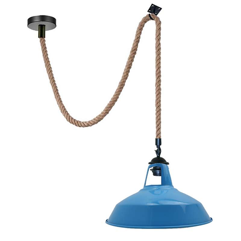 blue Vintage Industrial Metal Ceiling Pendant Light