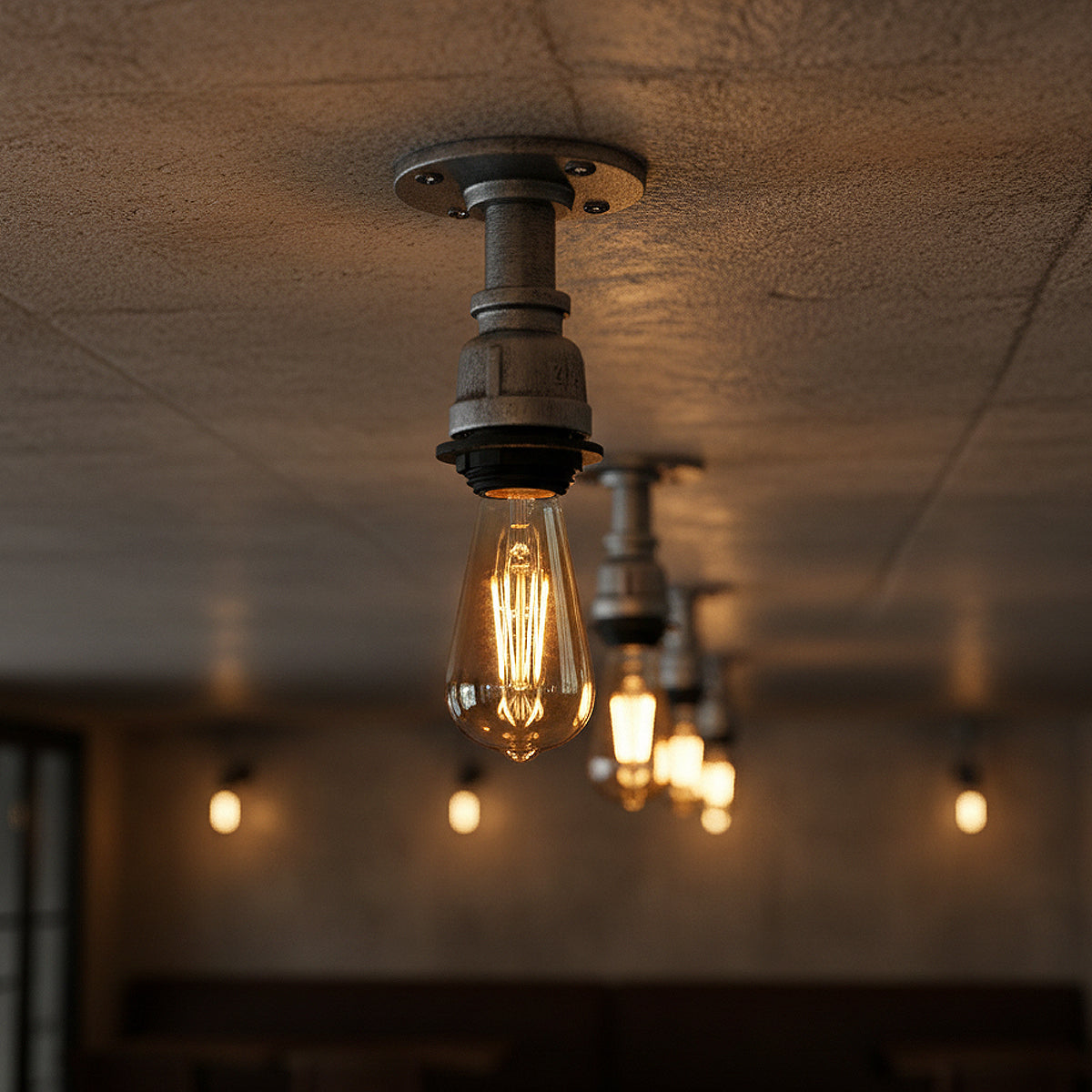 Vintage-style ceiling light fixture 