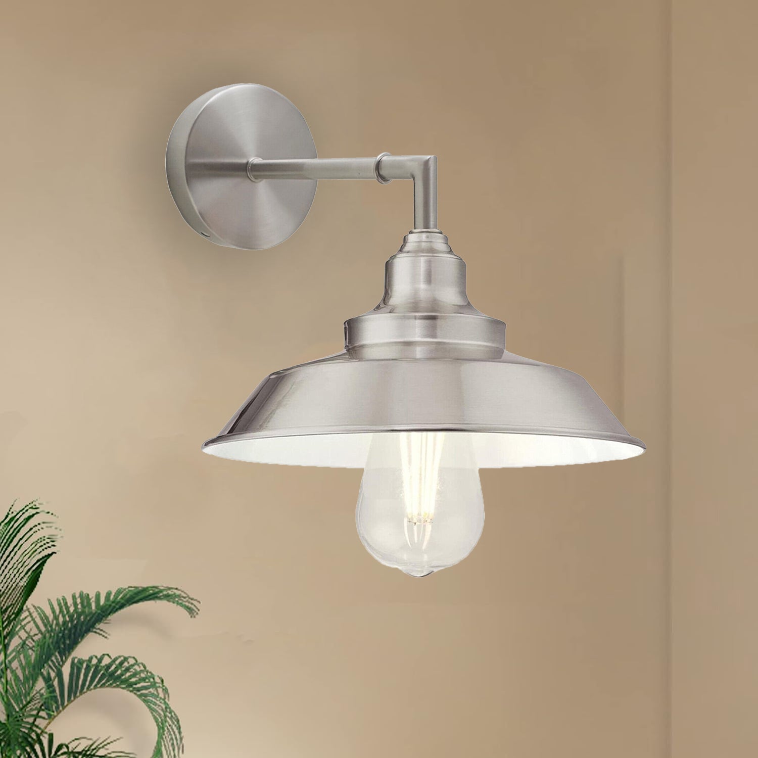 Satin Nickel Bedside Sconces 