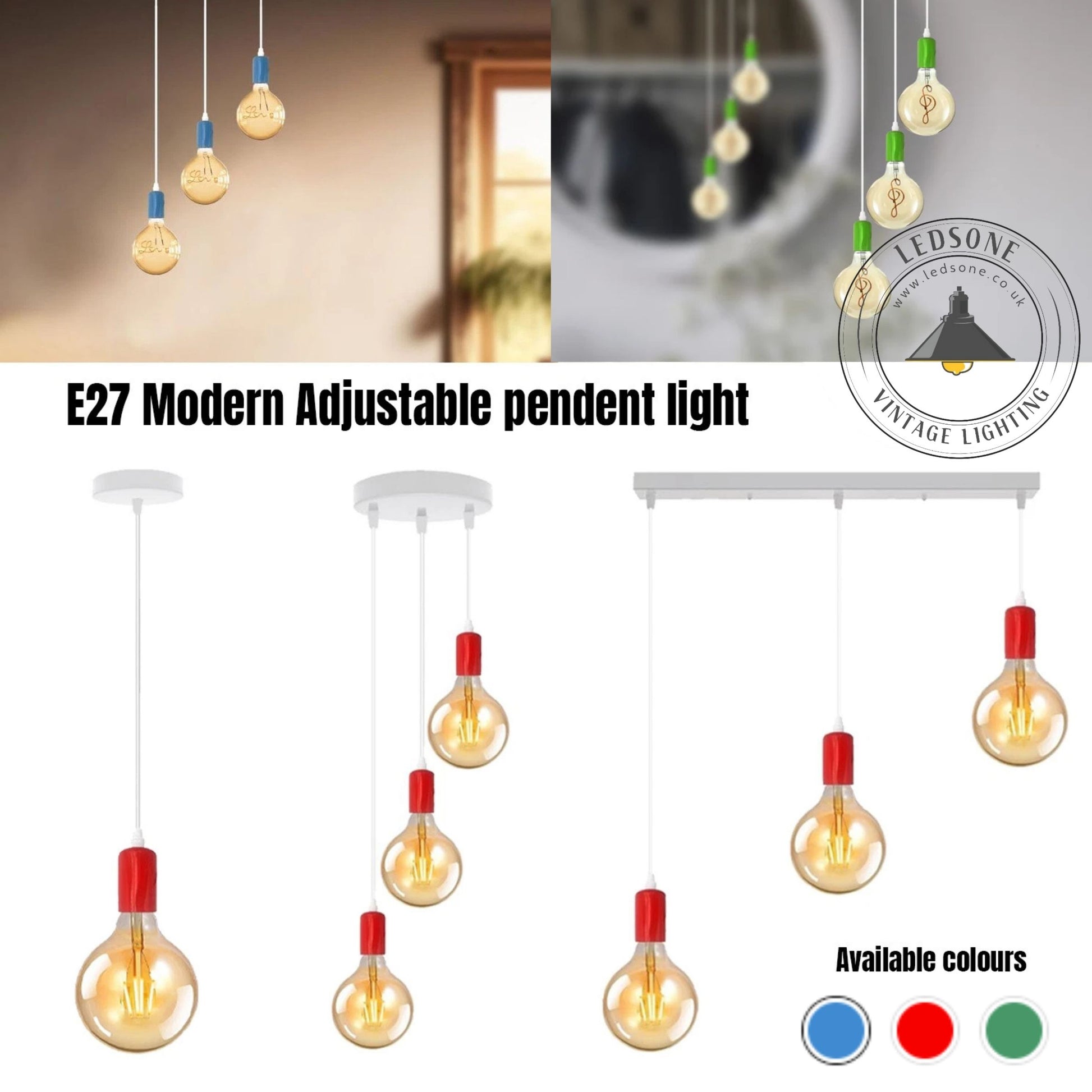 E27 Modern Adjustable pendant light
