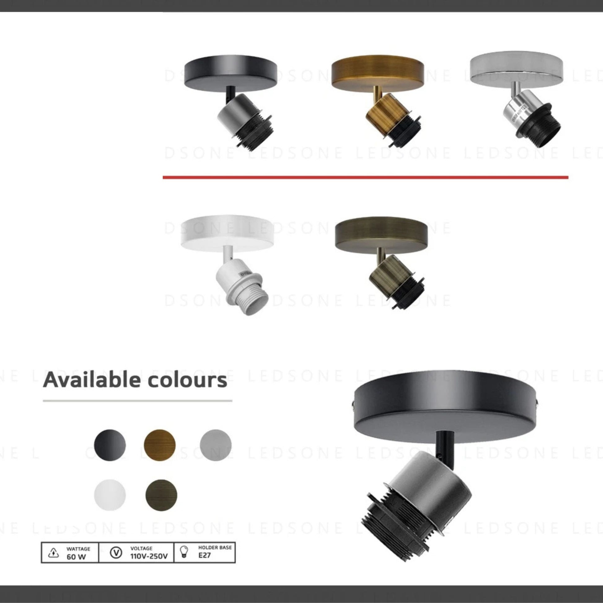 Ceiling lights with color options