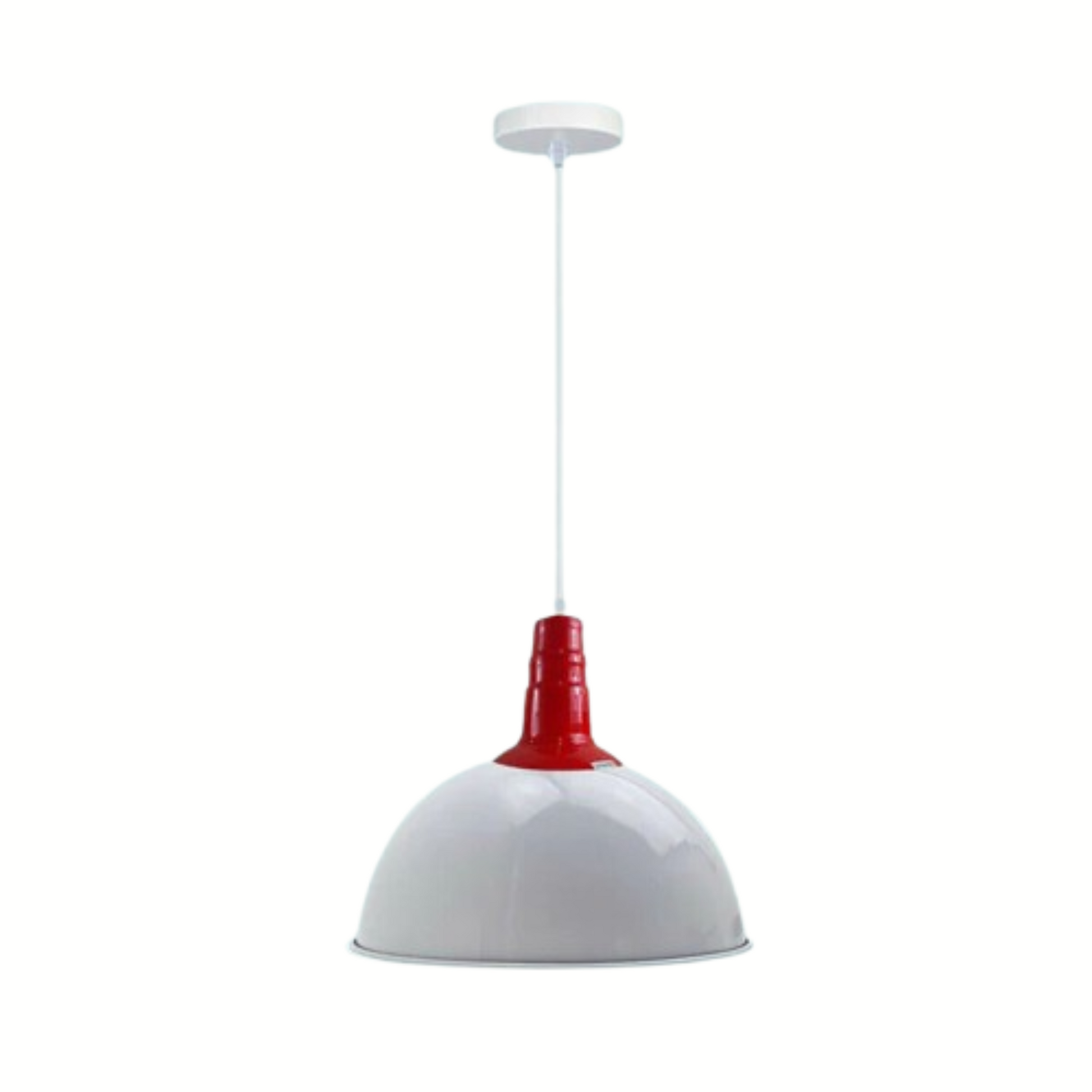 Pendant light with red accent