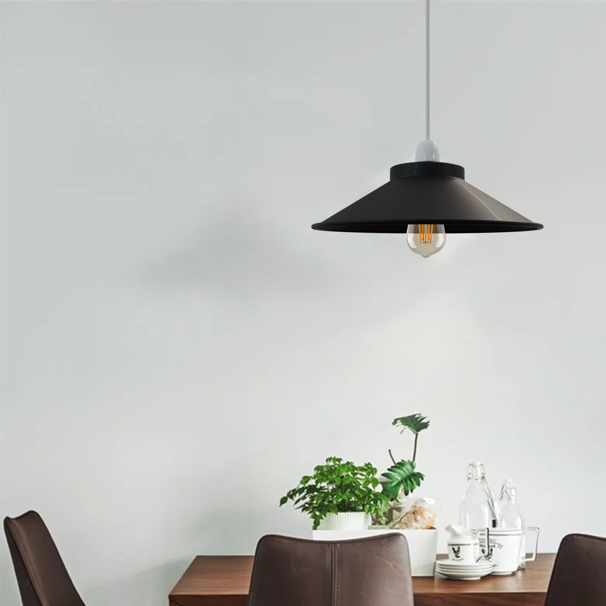 Vintage Industrial Style Easy Fit Metal Cone Lamp Shade