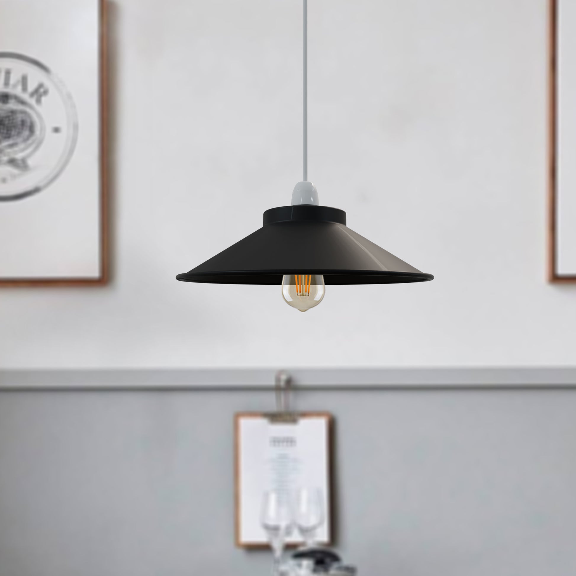 Vintage Industrial Style Easy Fit Metal Cone Lamp Shade